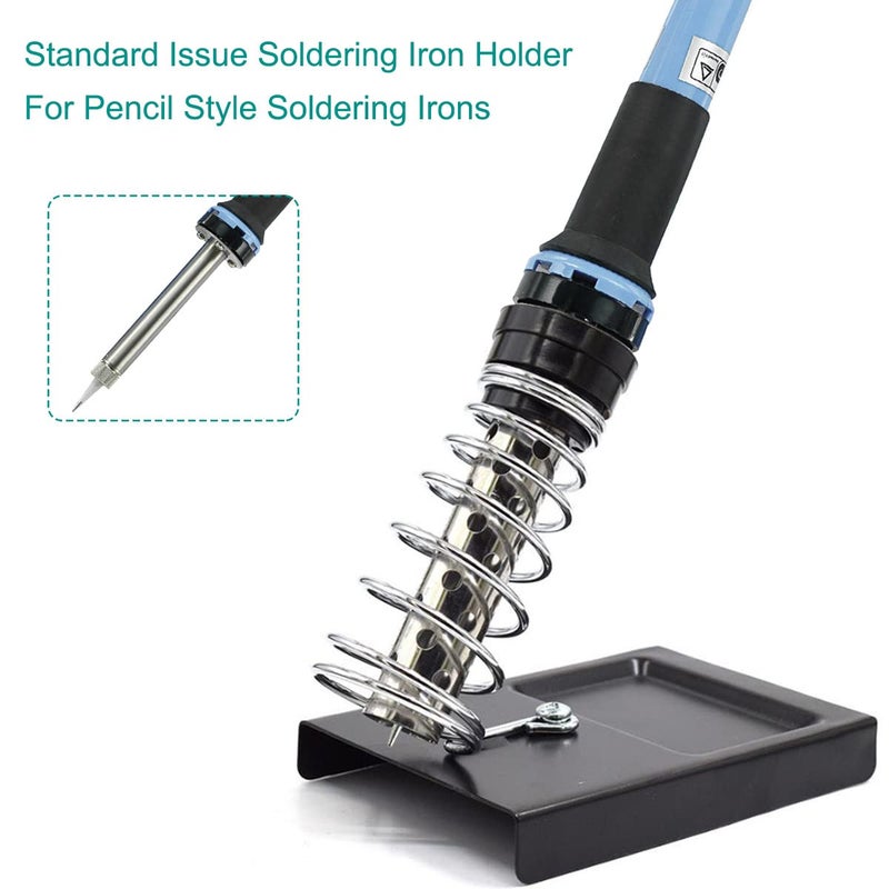 DKARDU Soldering Iron Holder Stand Solder Iron Base, with 10 Pcs Cleaning Sponge and 1 Pcs Brass Ball for Cleaning Soldering Iron Tip - Image 2